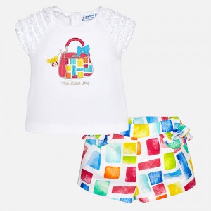 Set tricou si bermude fetita Mayoral 1264PV18FX1